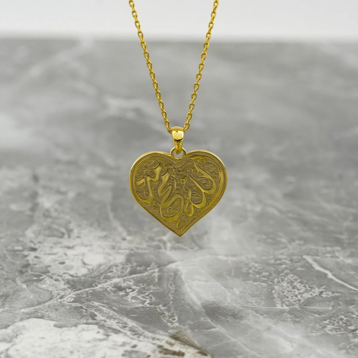 Muslim Jewelry - Allah & Muhammad | Heart Shaped Pendant - Image 9