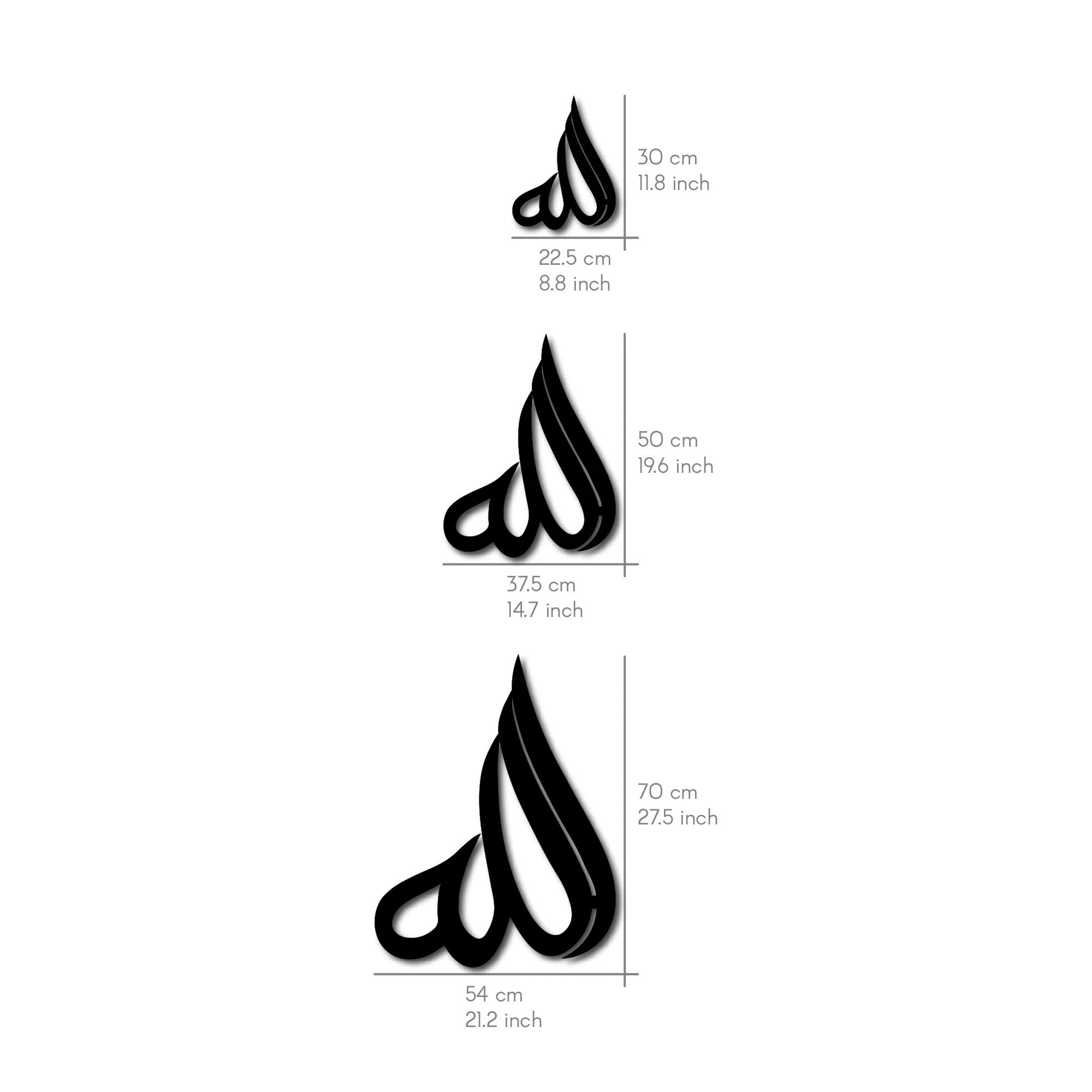 Allah (SWT) Arabic Calligraphy Wooden Islamic Wall Art - Image 17