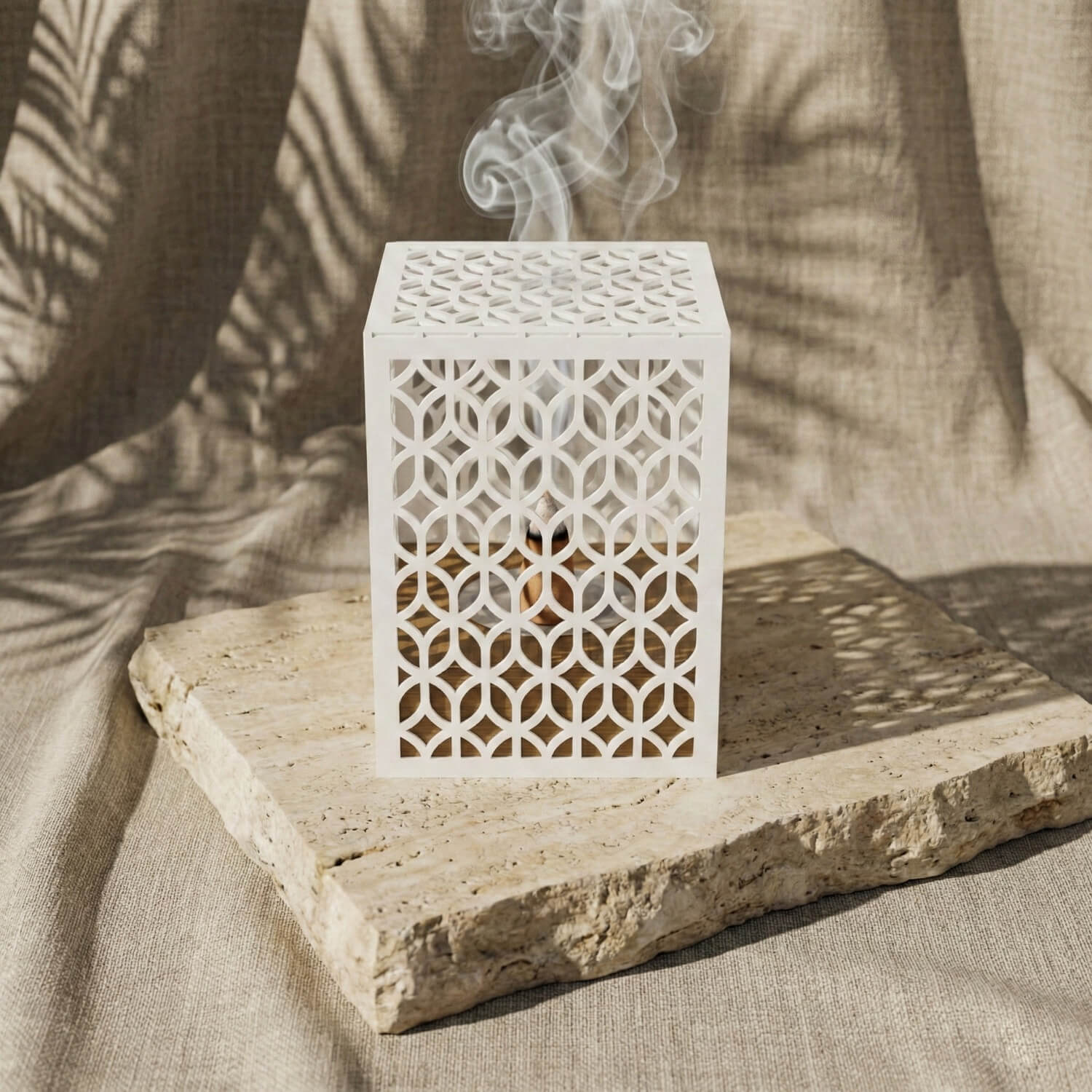 Modern Arched Metal Mabkhara with Solid Wood Base – Premium Bakhoor Burner - Image 10