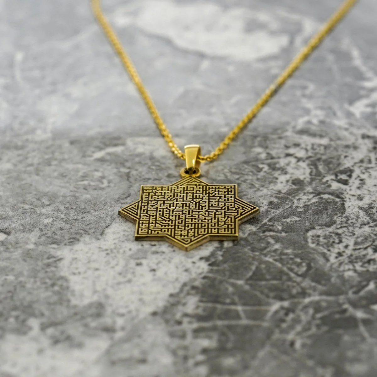 Ayatul Kursi Necklace - Octagonal Muslim Jewelry | 18K Gold Plated Silver Pendant - Image 6