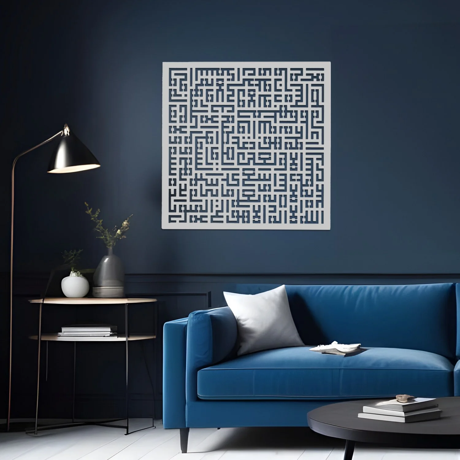 Ayatul Kursi, Surah Al Falaq, Surah An Nas Kufic Metal Islamic Wall Art - Image 16