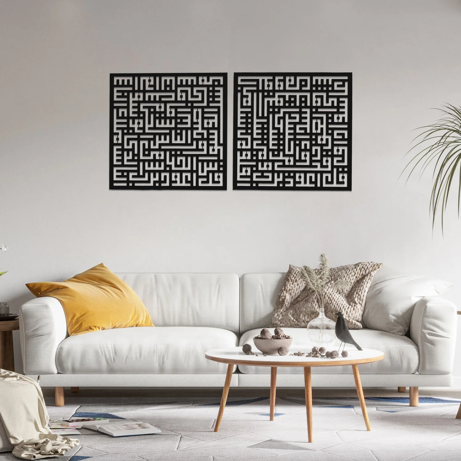 Ayatul Kursi, Surah Al Falaq, Surah An Nas Kufic Metal Islamic Wall Art - Image 5