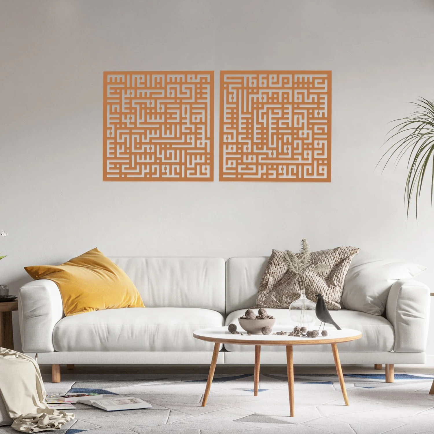Ayatul Kursi, Surah Al Falaq, Surah An Nas Kufic Metal Islamic Wall Art - Image 9