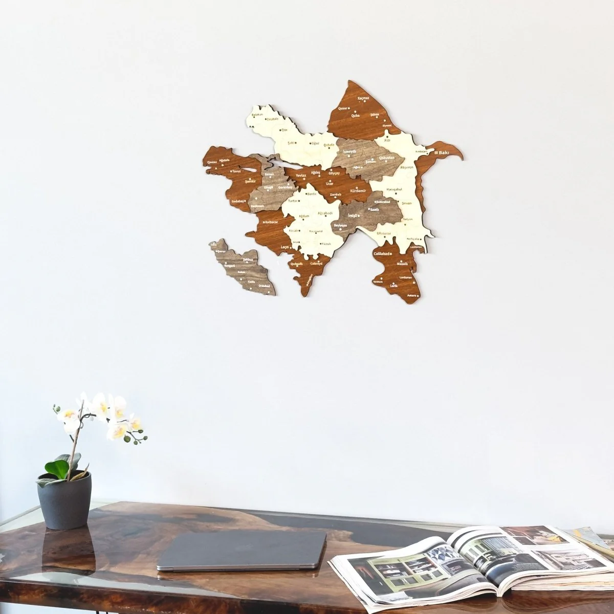 Azerbaijan Wooden Wall Map Decor - Azerbaijani Friendship Memory - Image 8