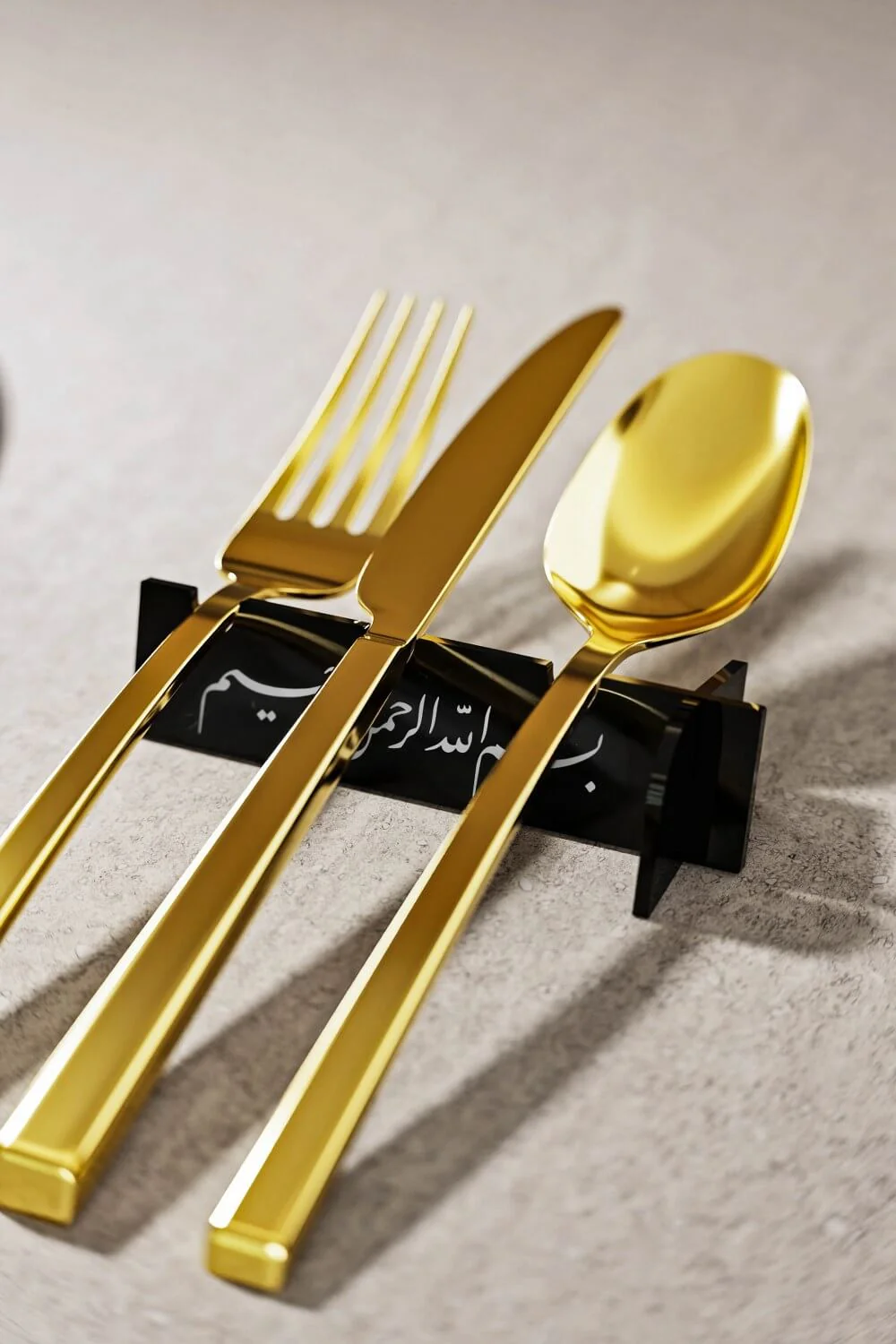 Basmala Acrylic Cutlery Holder – Modern Mirror Finish Iftar Table Decor - Image 14