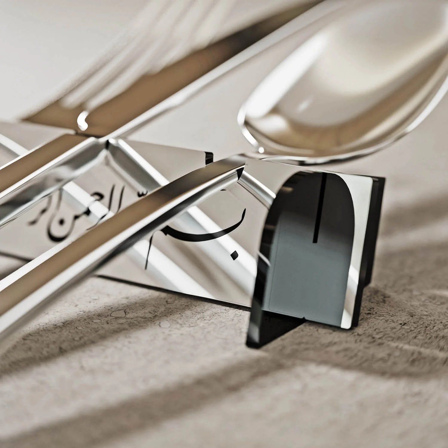 Basmala Acrylic Cutlery Holder – Modern Mirror Finish Iftar Table Decor - Image 16
