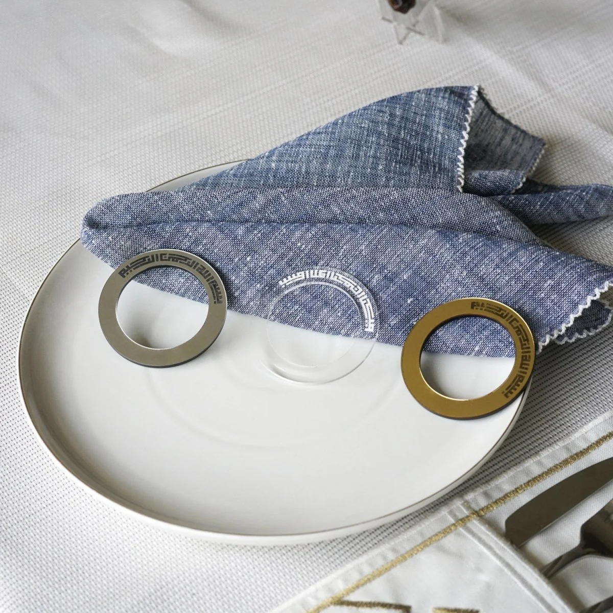 Bismillah Circular Napkin Holder - Kufic Calligraphy | Islamic Dining Table Decor - Image 16