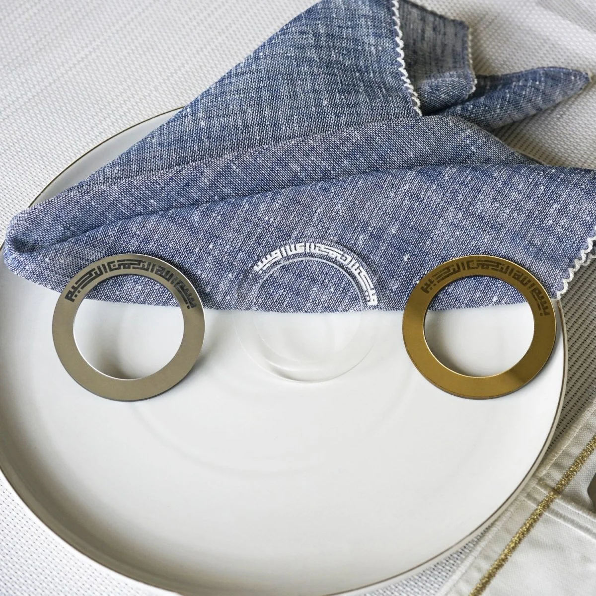 Bismillah Circular Napkin Holder - Kufic Calligraphy | Islamic Dining Table Decor - Image 17