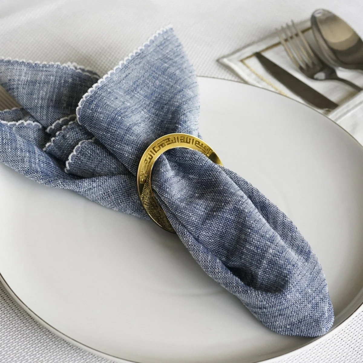 Bismillah Circular Napkin Holder - Kufic Calligraphy | Islamic Dining Table Decor - Image 5