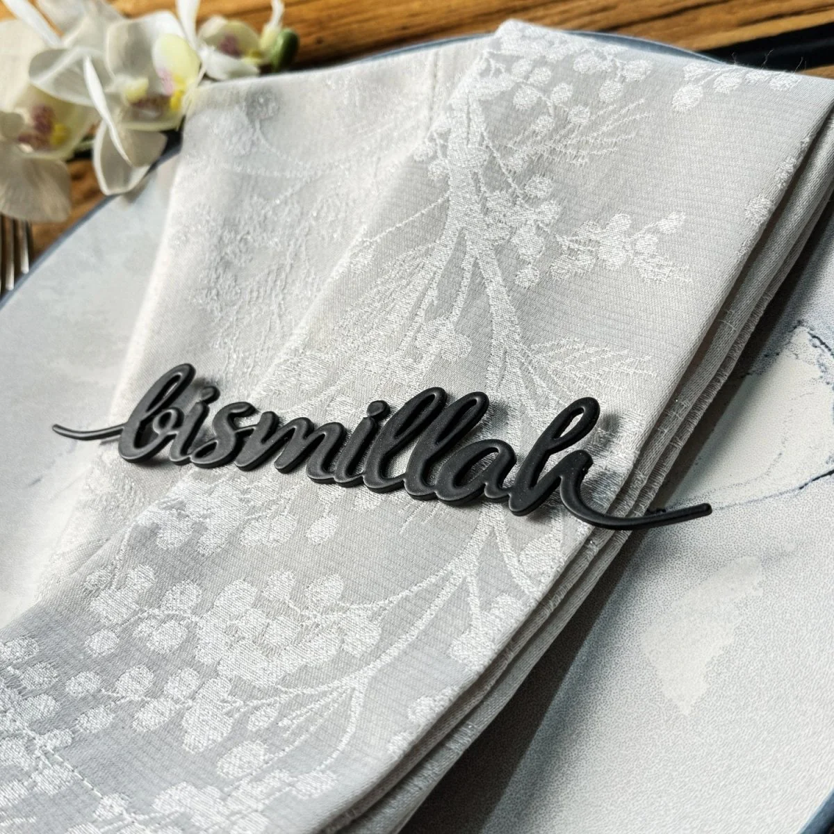 Bismillah Metal Napkin Ornament Iftar & Eid Dinner Table Setting Decor - Image 9