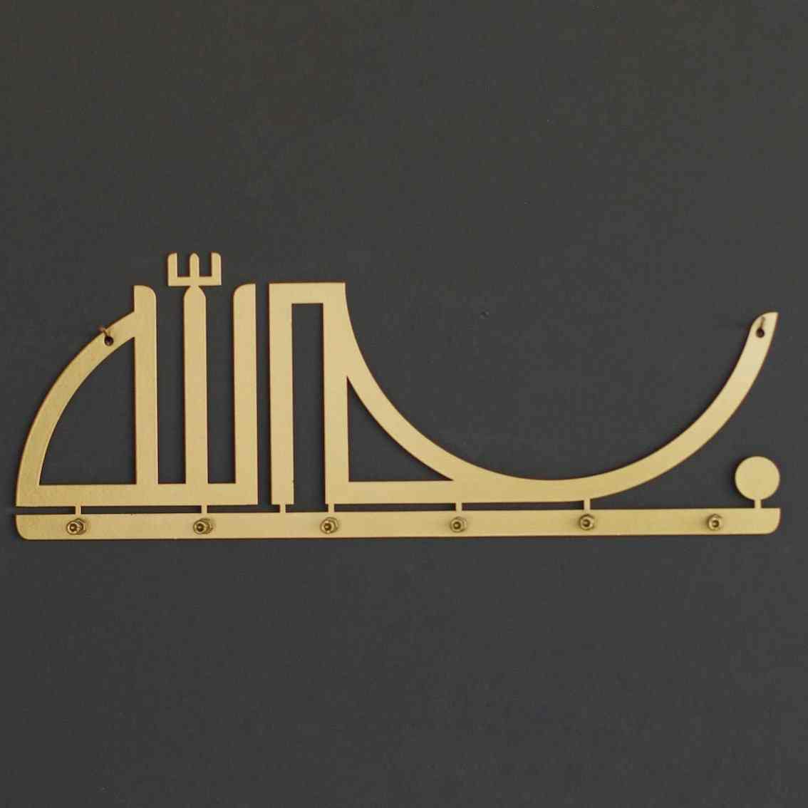 Bismillah Key Holder Decor - Metal Islamic Wall Art - Image 10