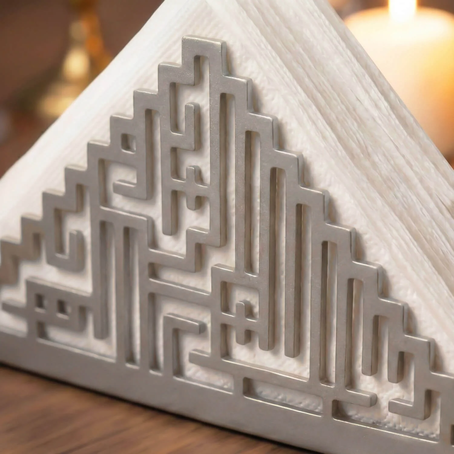 Bismillah Kufic Metal Napkin Holder – Islamic Iftar Table Decor - Image 11