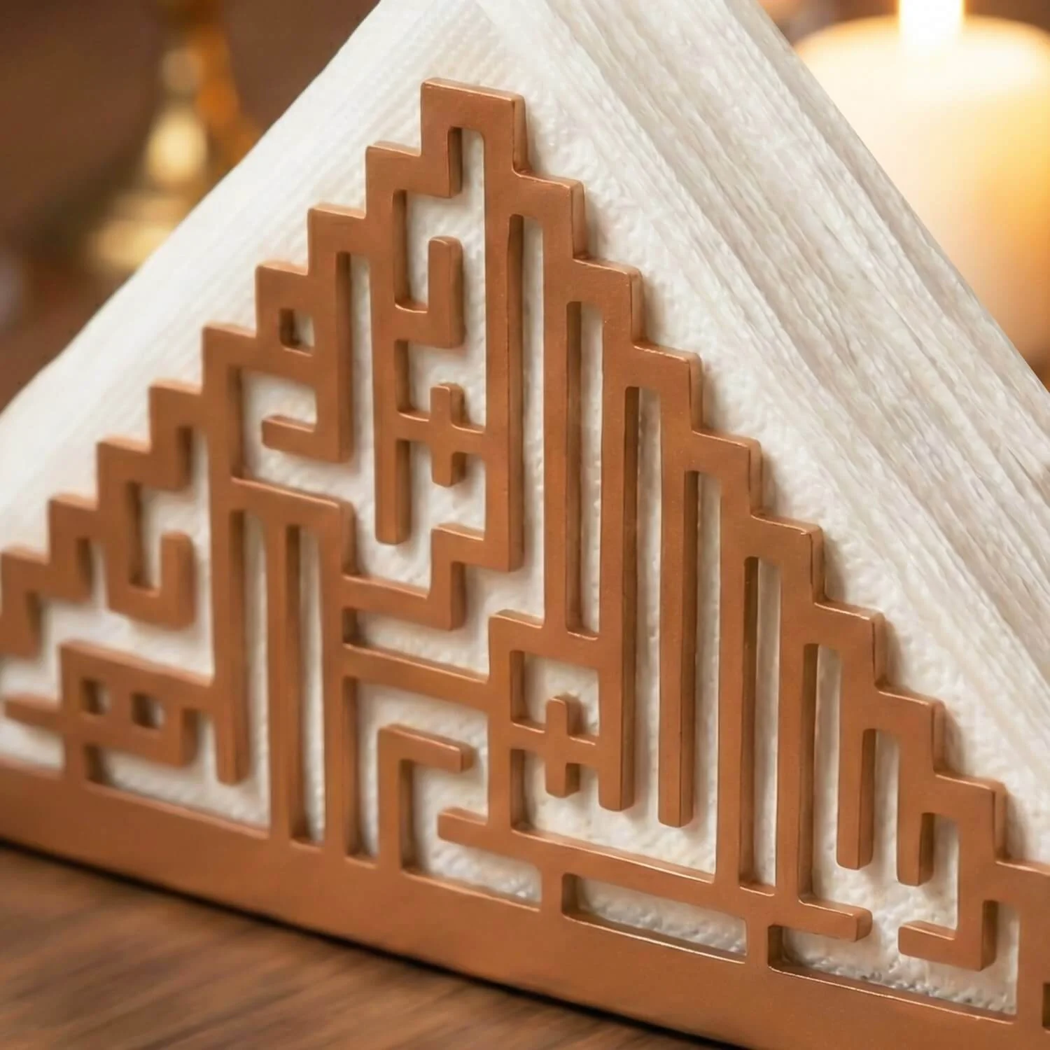 Bismillah Kufic Metal Napkin Holder – Islamic Iftar Table Decor - Image 15