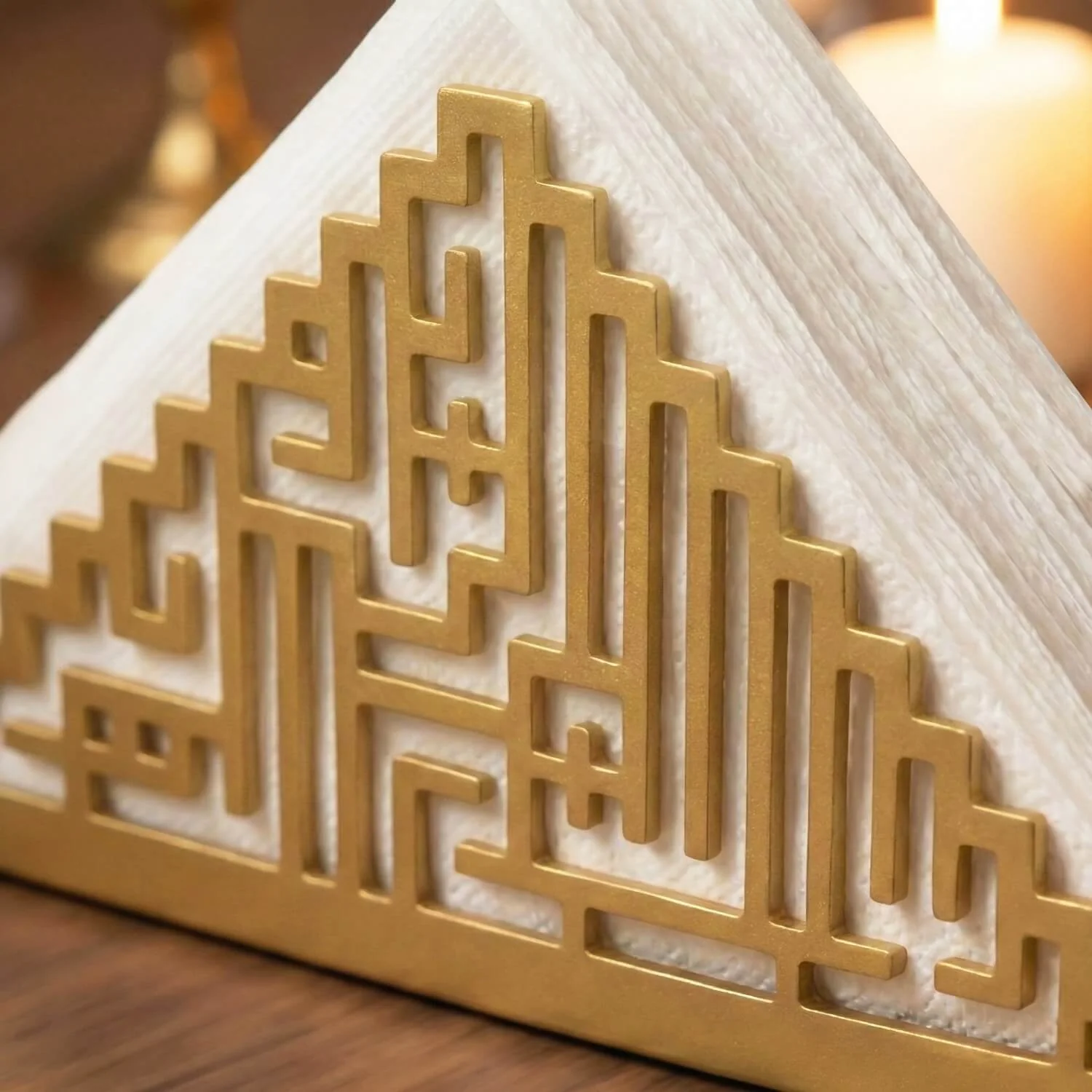 Bismillah Kufic Metal Napkin Holder – Islamic Iftar Table Decor - Image 7