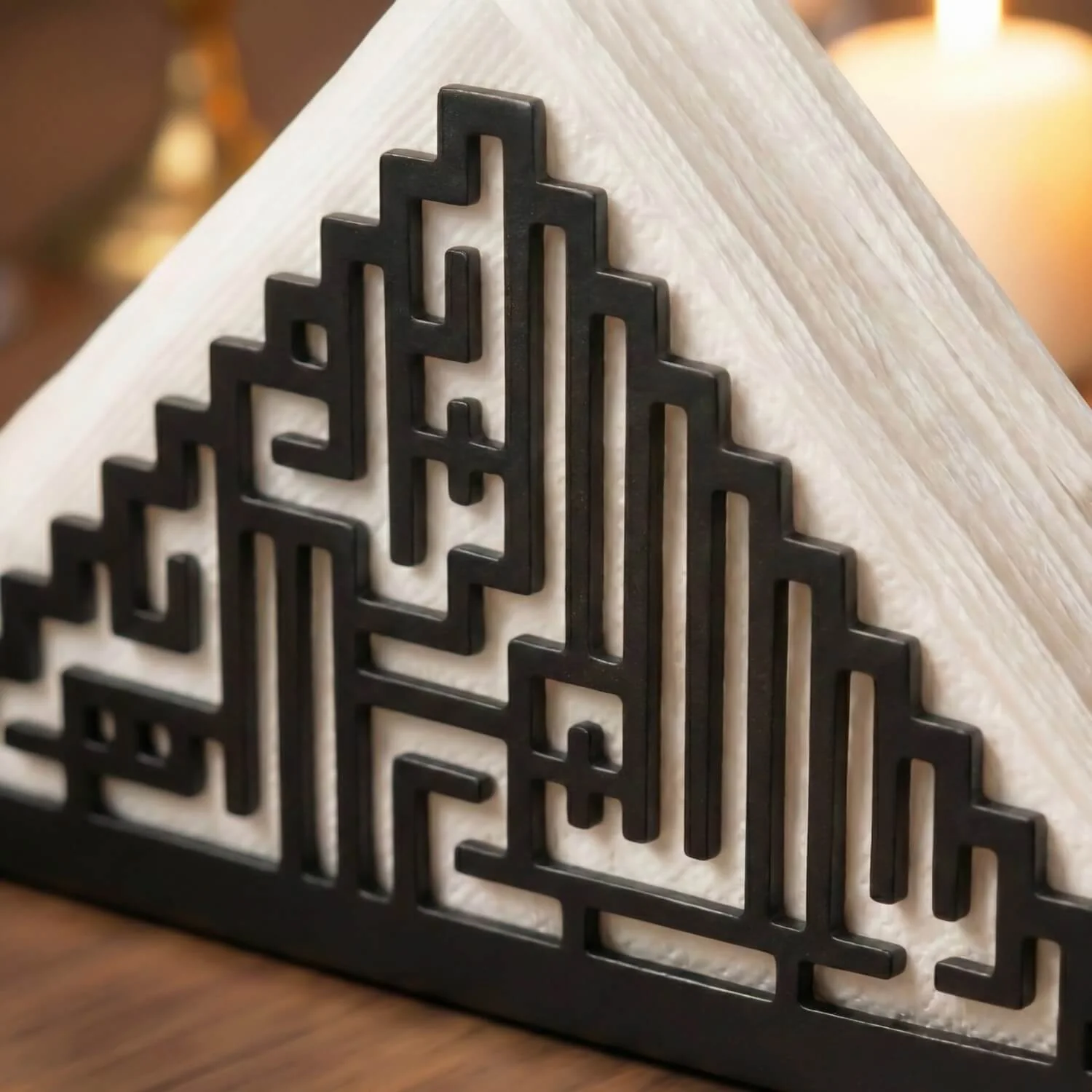 Bismillah Kufic Metal Napkin Holder – Islamic Iftar Table Decor - Image 9