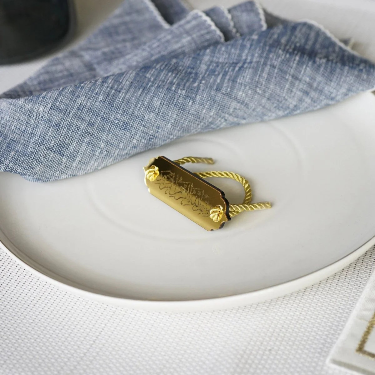 Bismillah Napkin Holder with Hanging String - Suhoor&Iftar Table Decor, 6-12 Pcs - Image 12