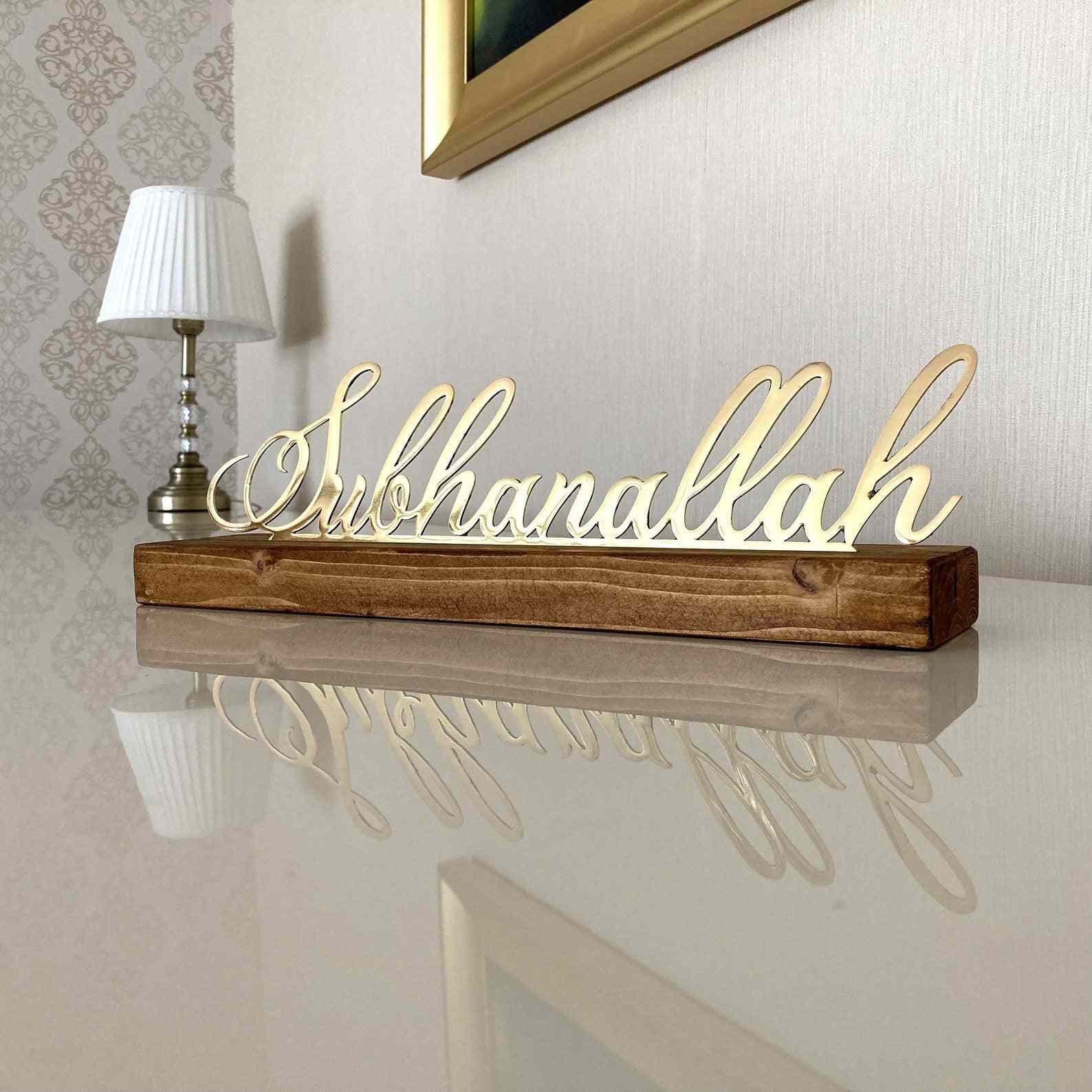 Islamic Tabletop Decors - Bismillah Subhanallah Alhamdulillah MashaAllah AllahuAkbar | Latin Calligraphy - Image 22