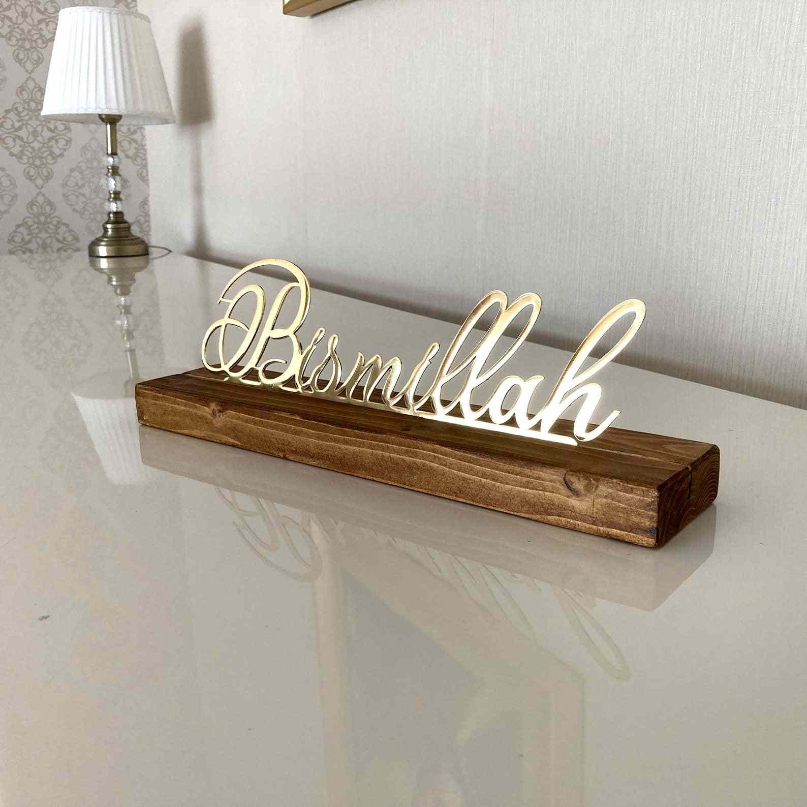 Islamic Tabletop Decors - Bismillah Subhanallah Alhamdulillah MashaAllah AllahuAkbar | Latin Calligraphy - Image 23