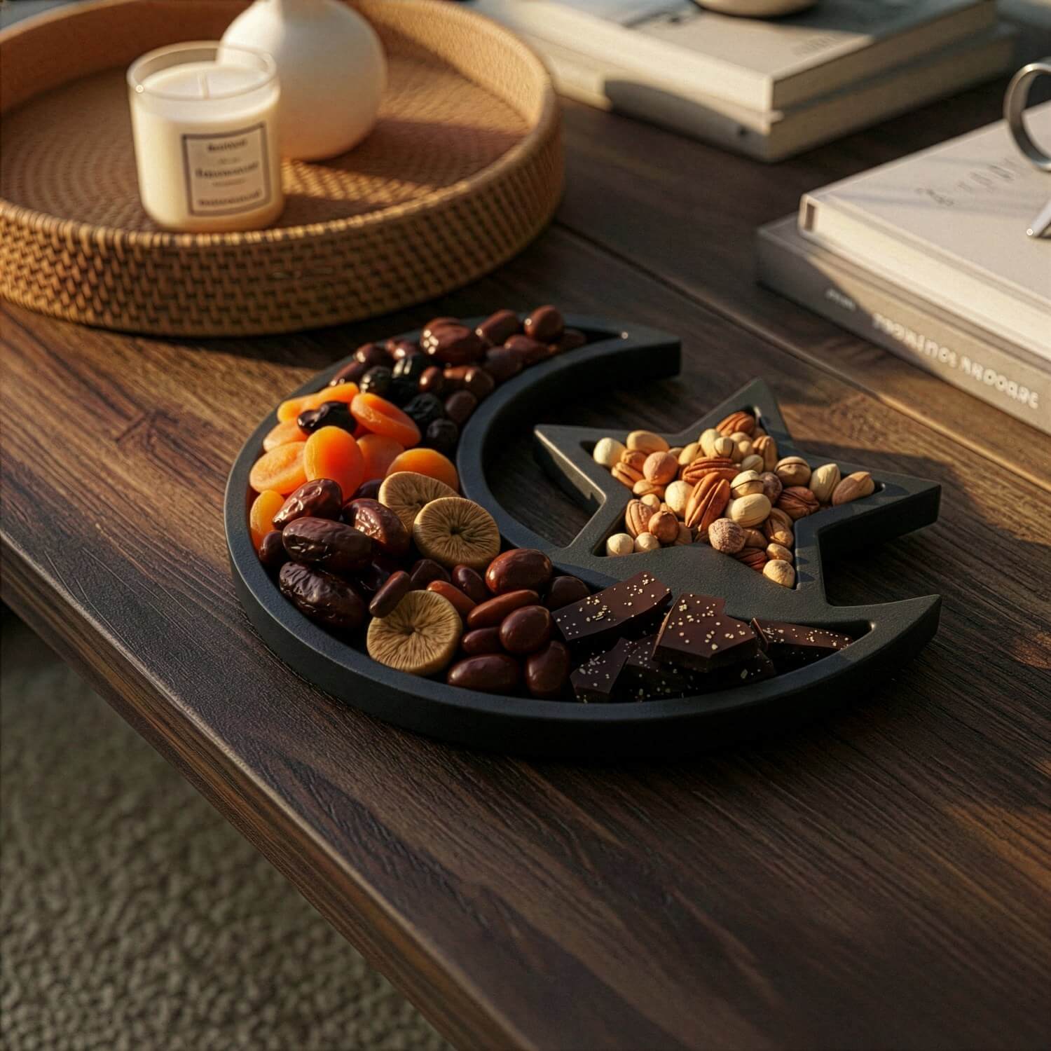 Crescent Moon & Star Serving Platter – Ramadan Date Tray - Image 4