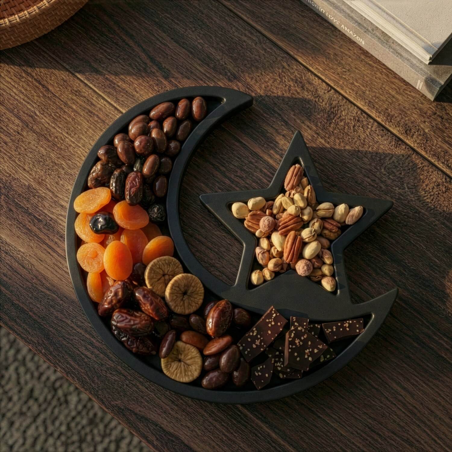 Crescent Moon & Star Serving Platter – Ramadan Date Tray - Image 5