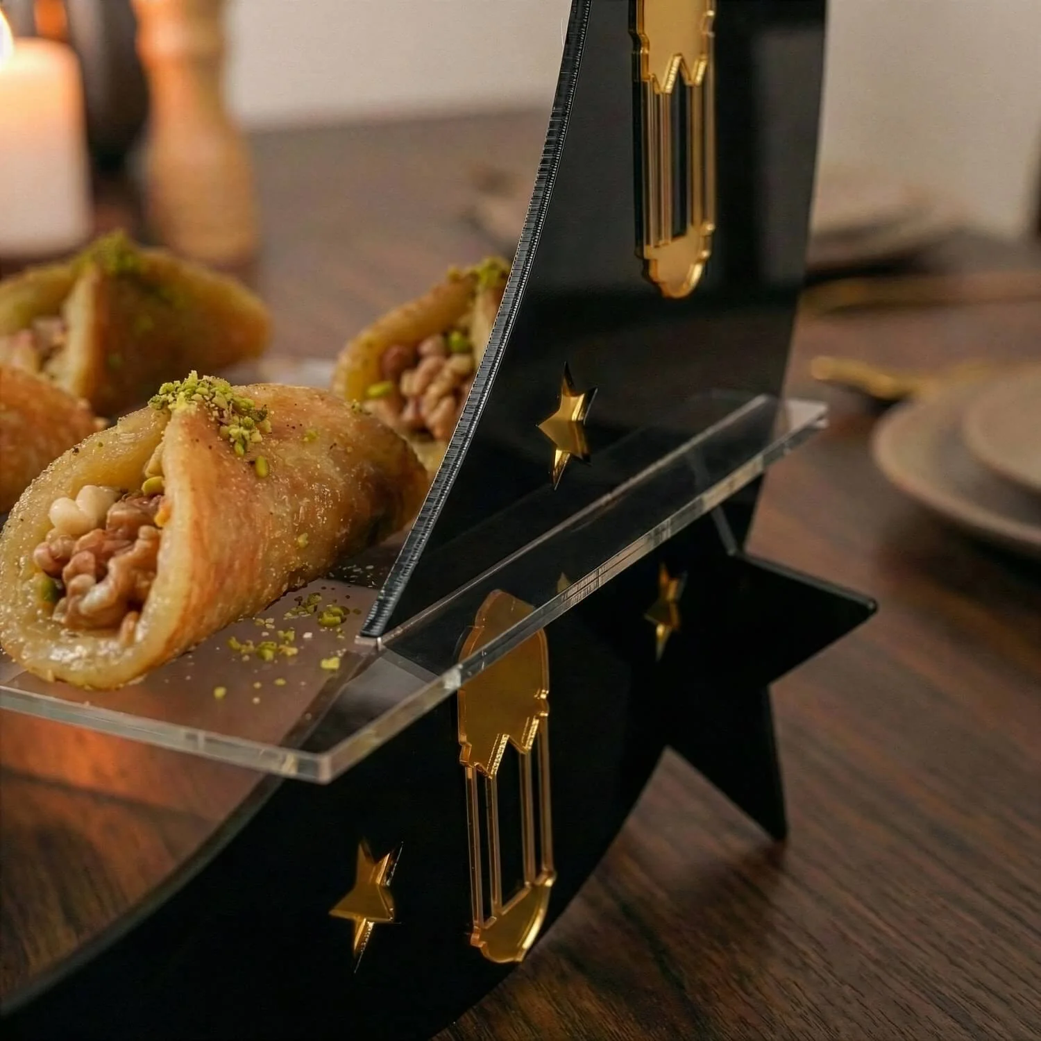 Crescent Moon Tiered Serving Stand – Ramadan Dessert Shelf - Image 6