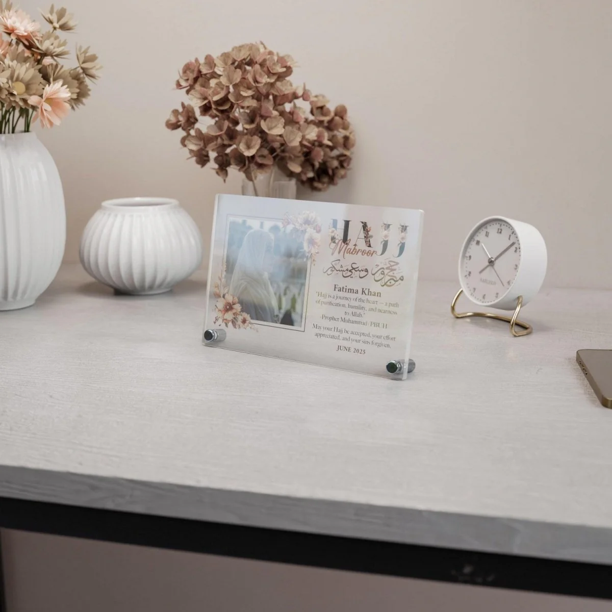 Customizable Hajj Mabroor Horizontal Table Decor – Memory of Hajj - Image 19