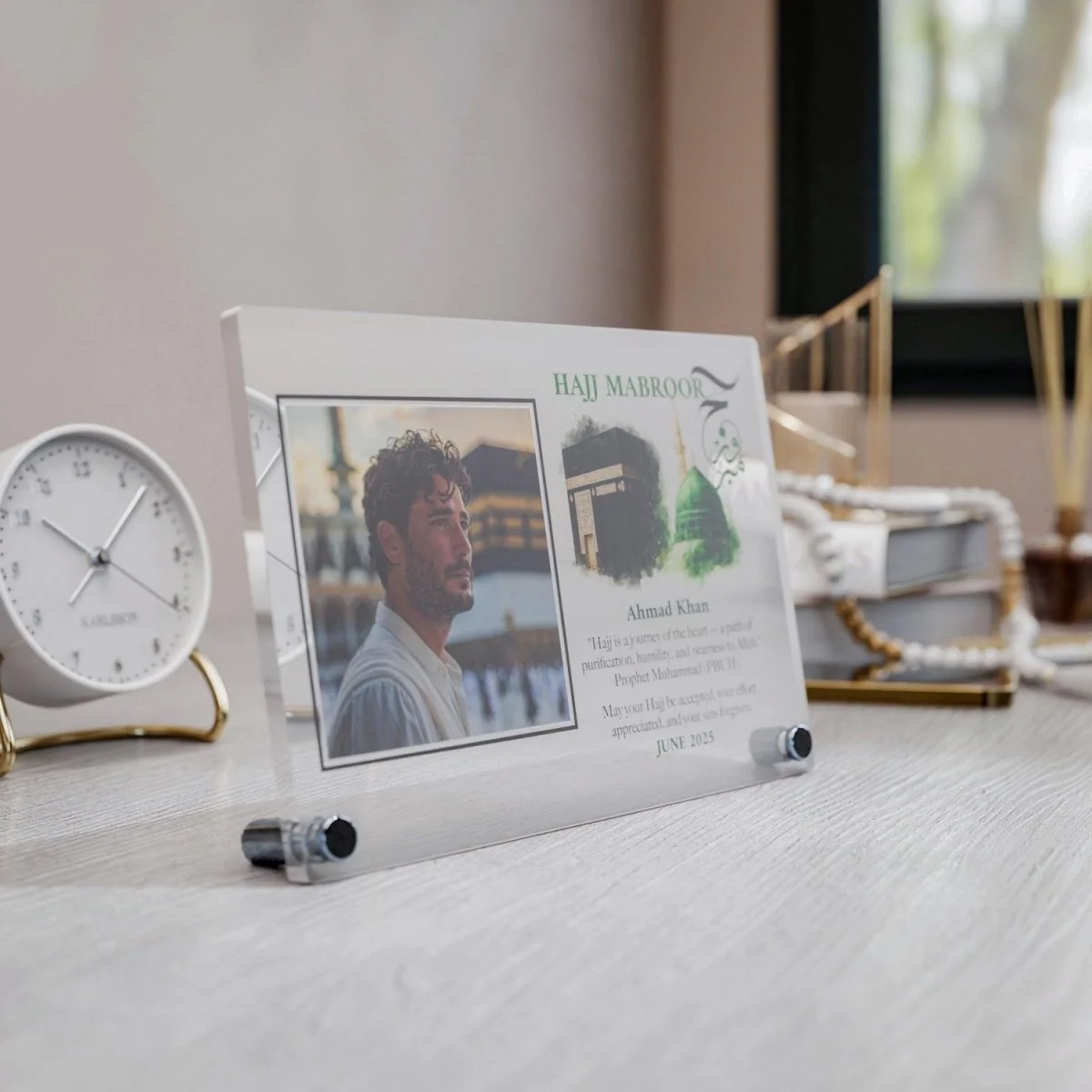 Customizable Hajj Mabroor Horizontal Table Decor – Memory of Hajj - Image 23