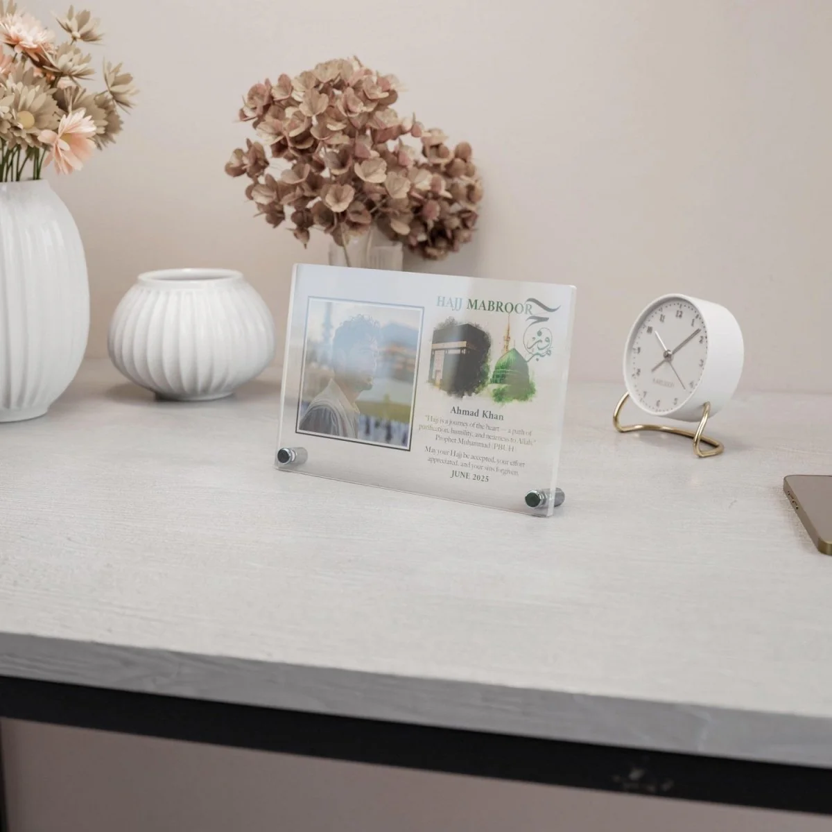 Customizable Hajj Mabroor Horizontal Table Decor – Memory of Hajj - Image 26