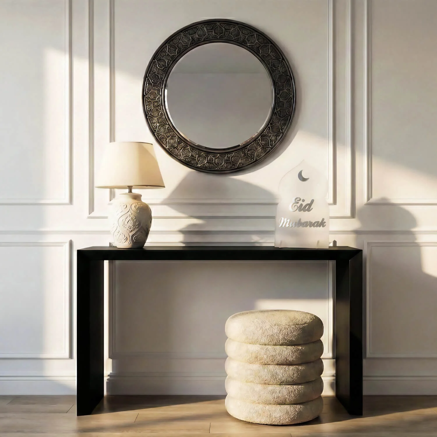 Eid Mubarak Cosmic Tabletop Decor – Moon & Stars Stand - Image 17