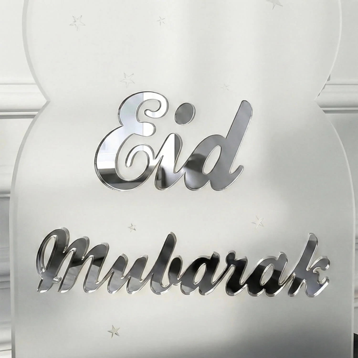 Eid Mubarak Cosmic Tabletop Decor – Moon & Stars Stand - Image 18