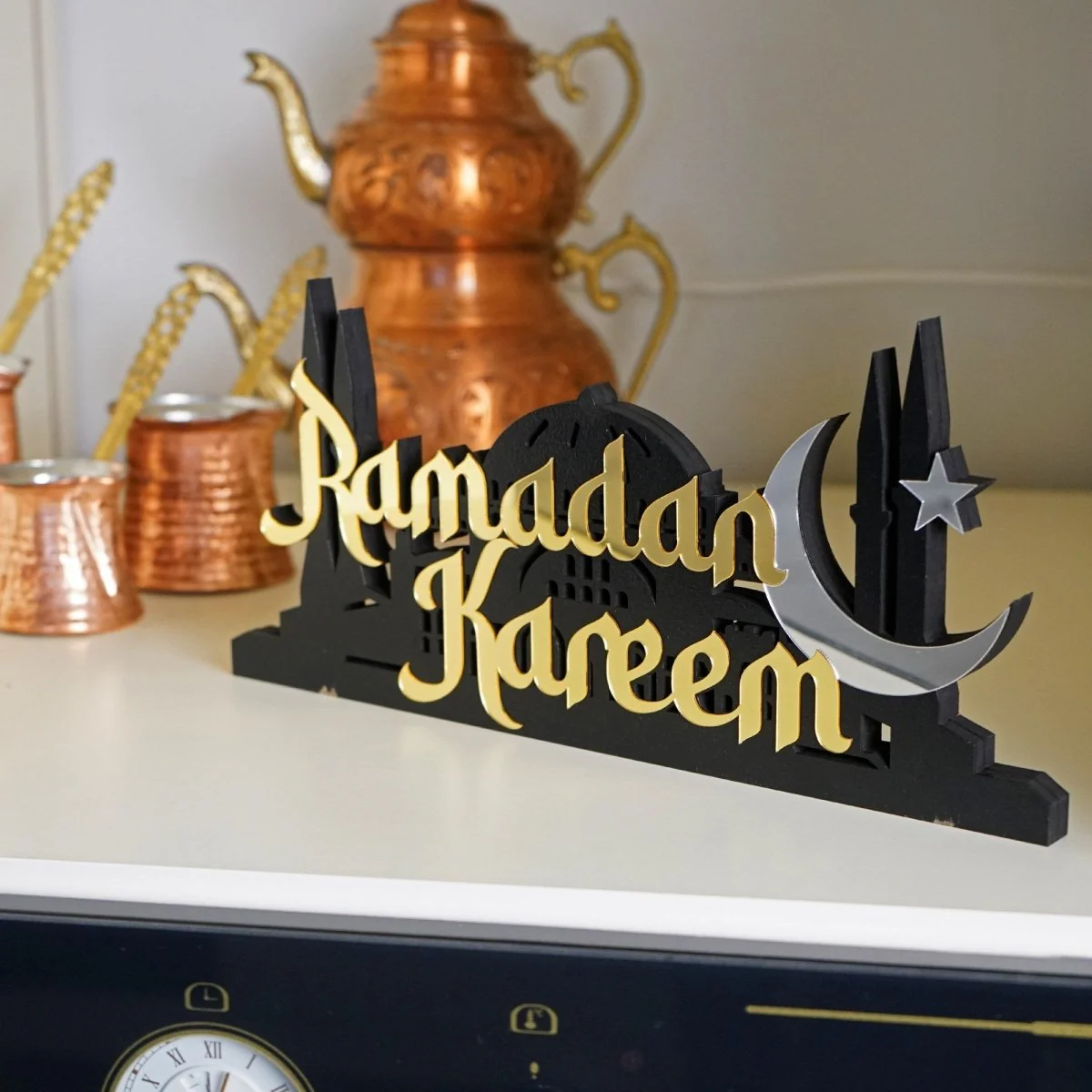 Eid Mubarak Ramadan Decoration Wooden Islamic Gift Table Decor - Image 11