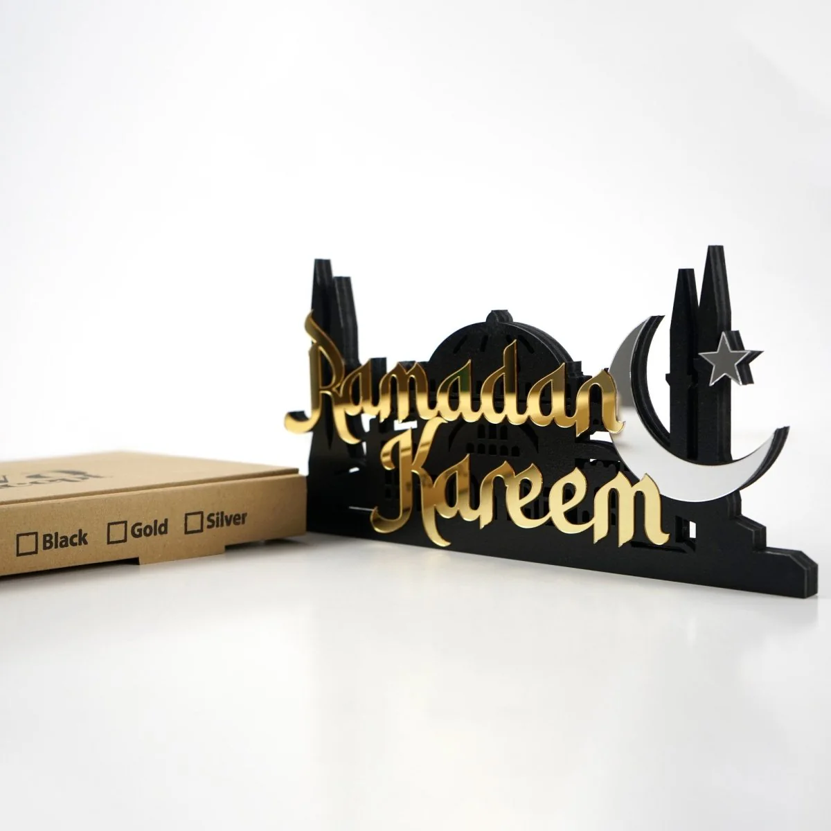 Eid Mubarak Ramadan Decoration Wooden Islamic Gift Table Decor - Image 12