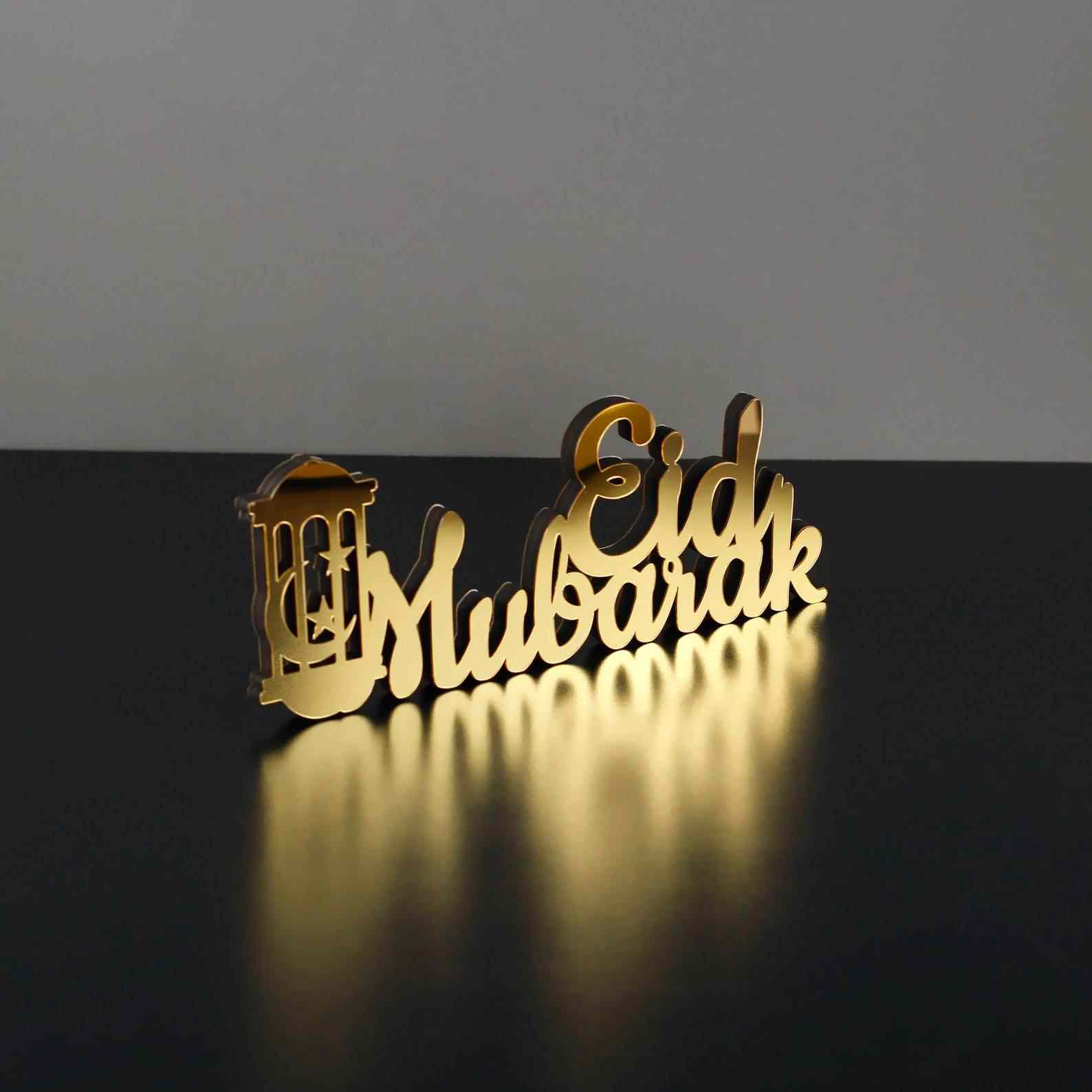 Eid Mubarak Wooden Table Art - Islamic Gift for Ramadan - Image 5