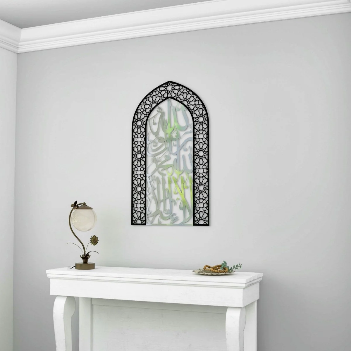 First Kalima Metal Mihrab - Dome Design Prayer Room Decor - Image 46