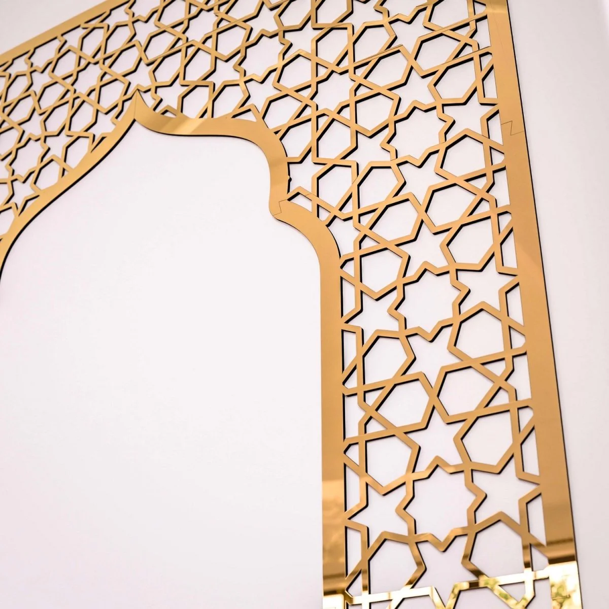 Geometric Design Mihrab - Wooden Islamic Wall Art | Prayer Room Accent - Image 12