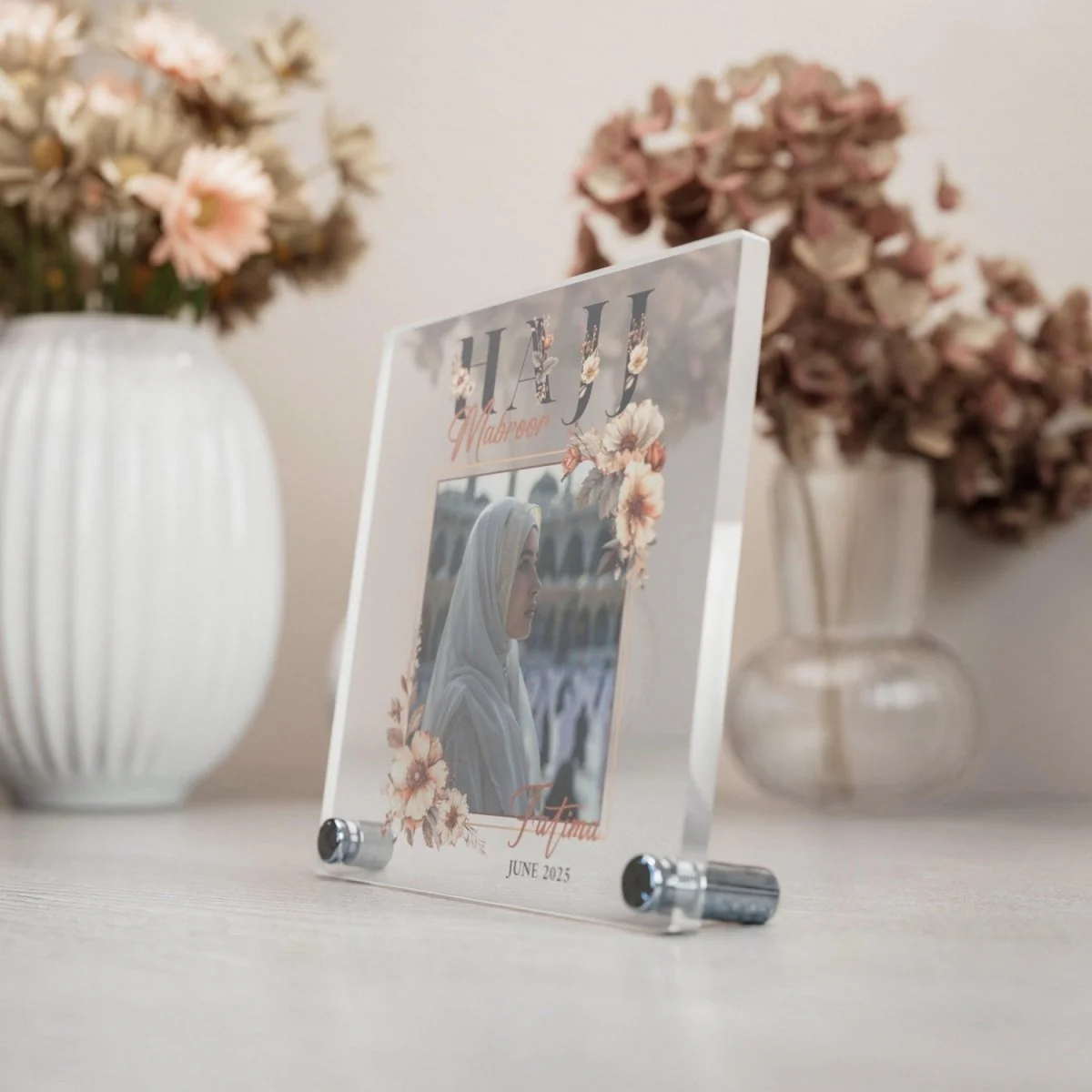 Hajj Mabroor Square Table Decor – Customizable Memory of Hajj - Image 18