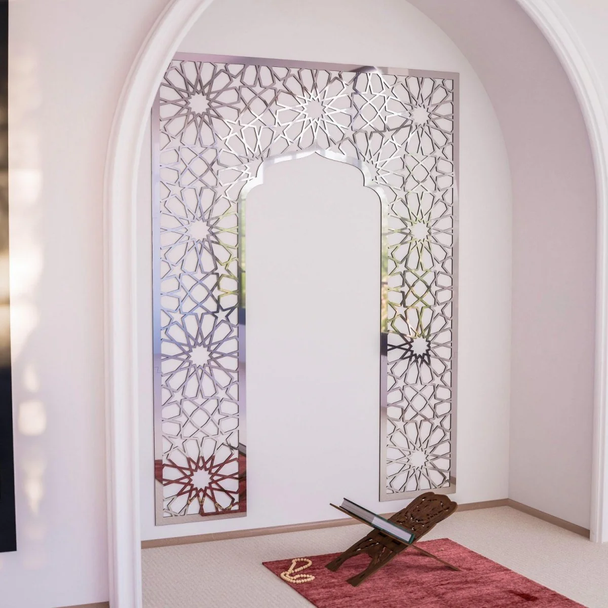Home Wooden Mihrab - Prayer Room Decor | Islamic Wall Art - Image 15