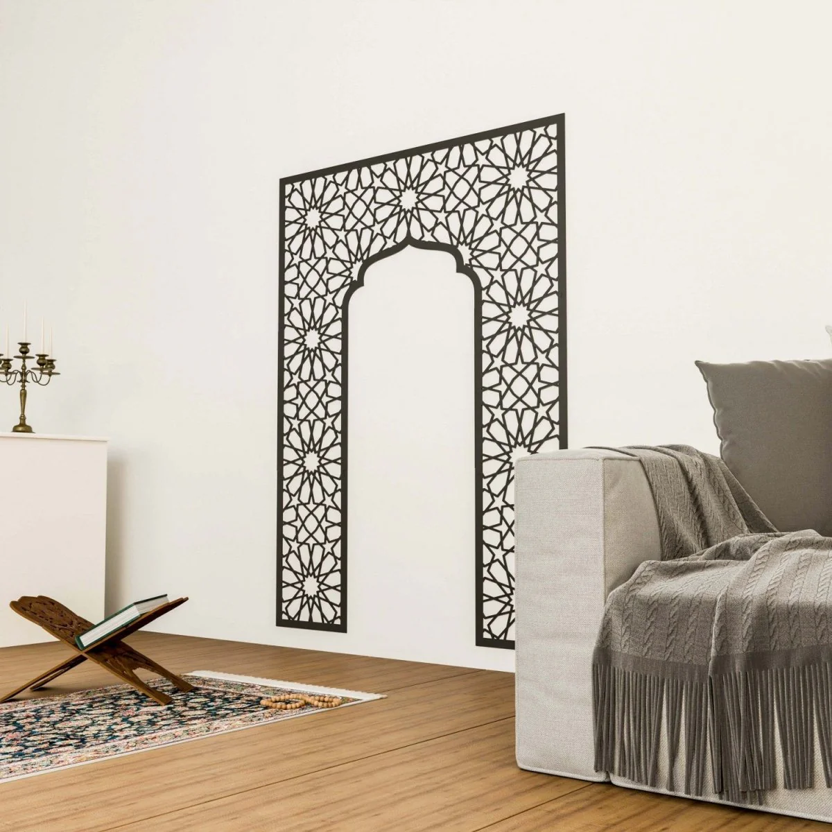 Home Wooden Mihrab - Prayer Room Decor | Islamic Wall Art - Image 9