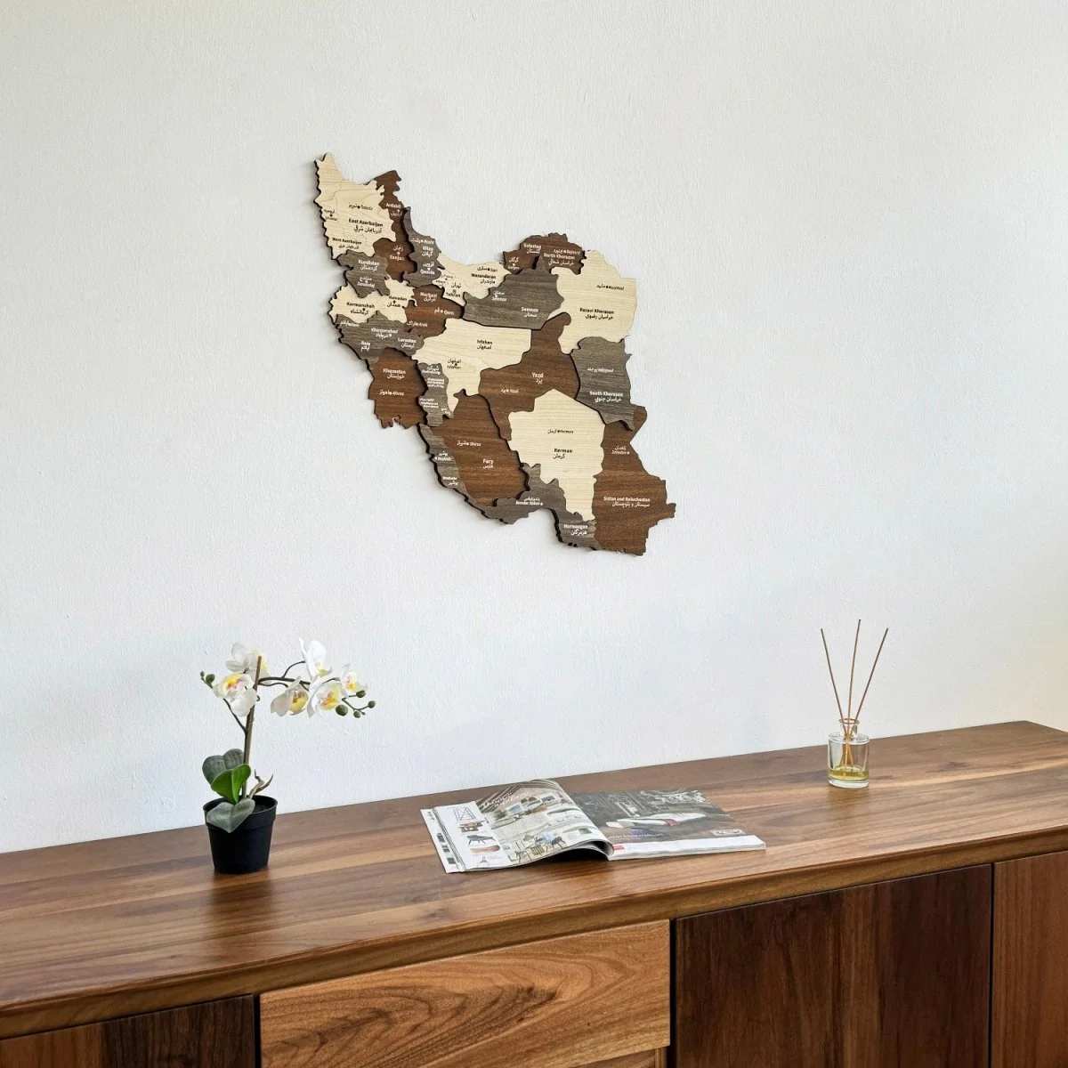 Iran Wooden Wall Map Islamic Wall Art Decor - Image 4