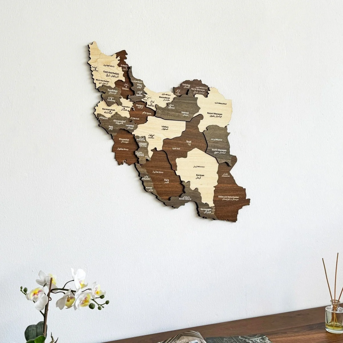Iran Wooden Wall Map Islamic Wall Art Decor - Image 5