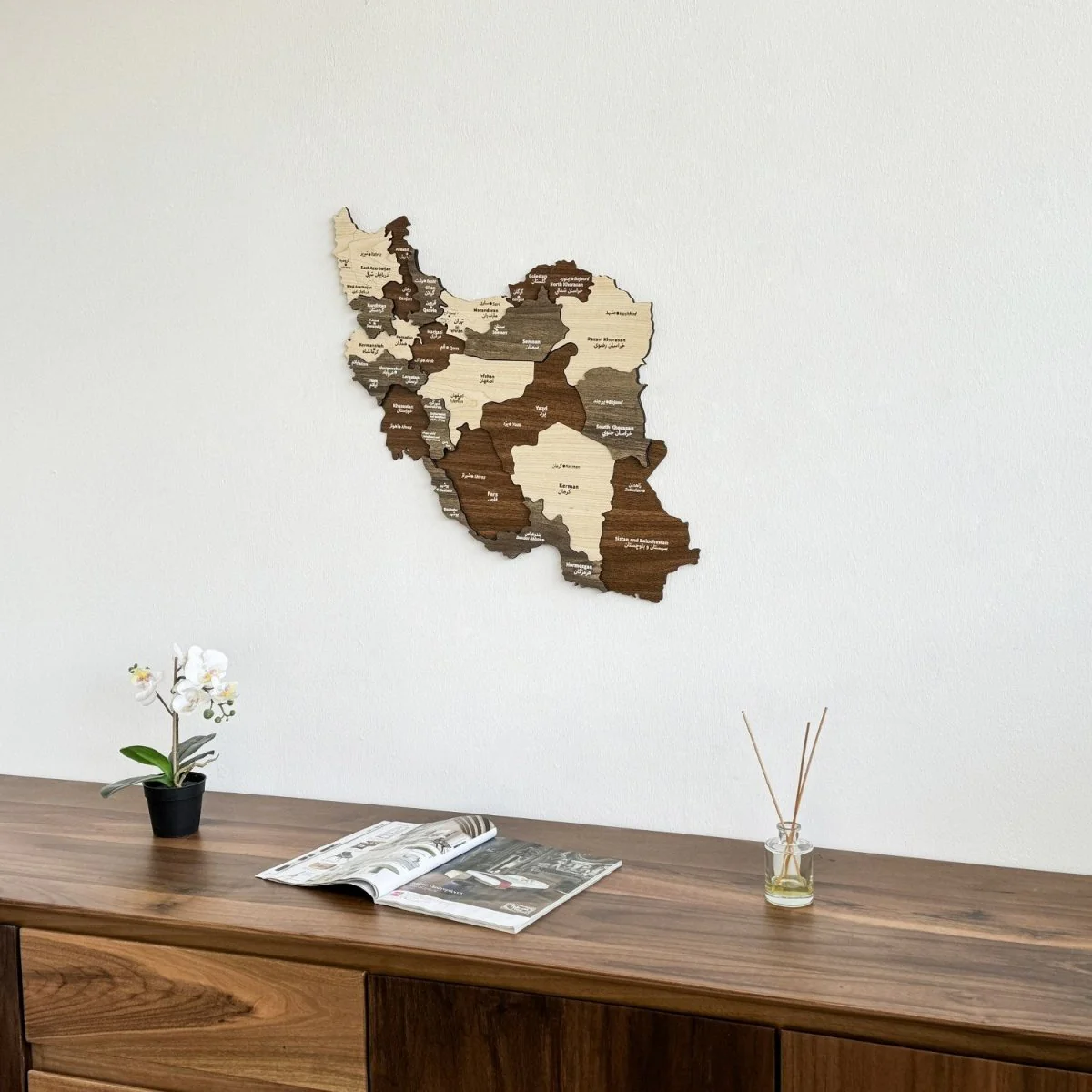 Iran Wooden Wall Map Islamic Wall Art Decor - Image 6