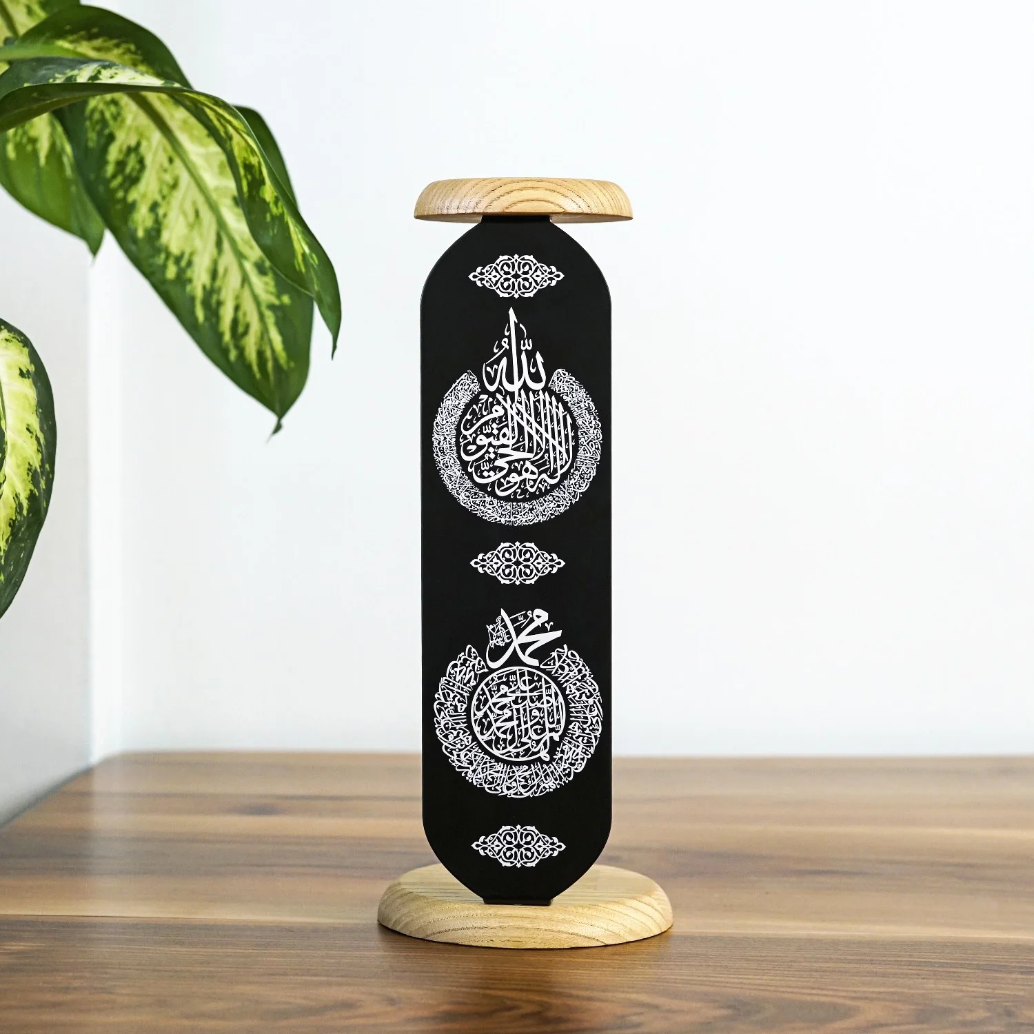 Islamic Candle Holder Table Decor with Ayatul Kursi and Allahumma Salli-Barik Motifs - Image 7