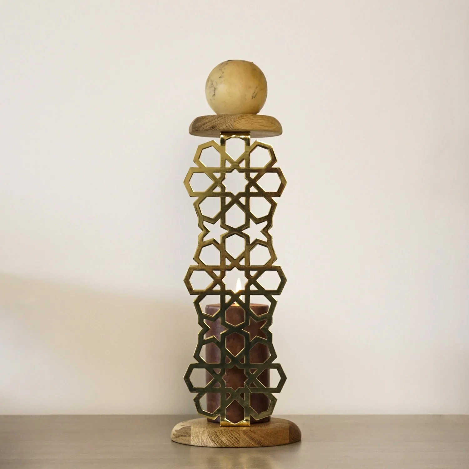 Metal Candleholder Islamic Table Decor - Geometric Design Muslim Gift - Image 12
