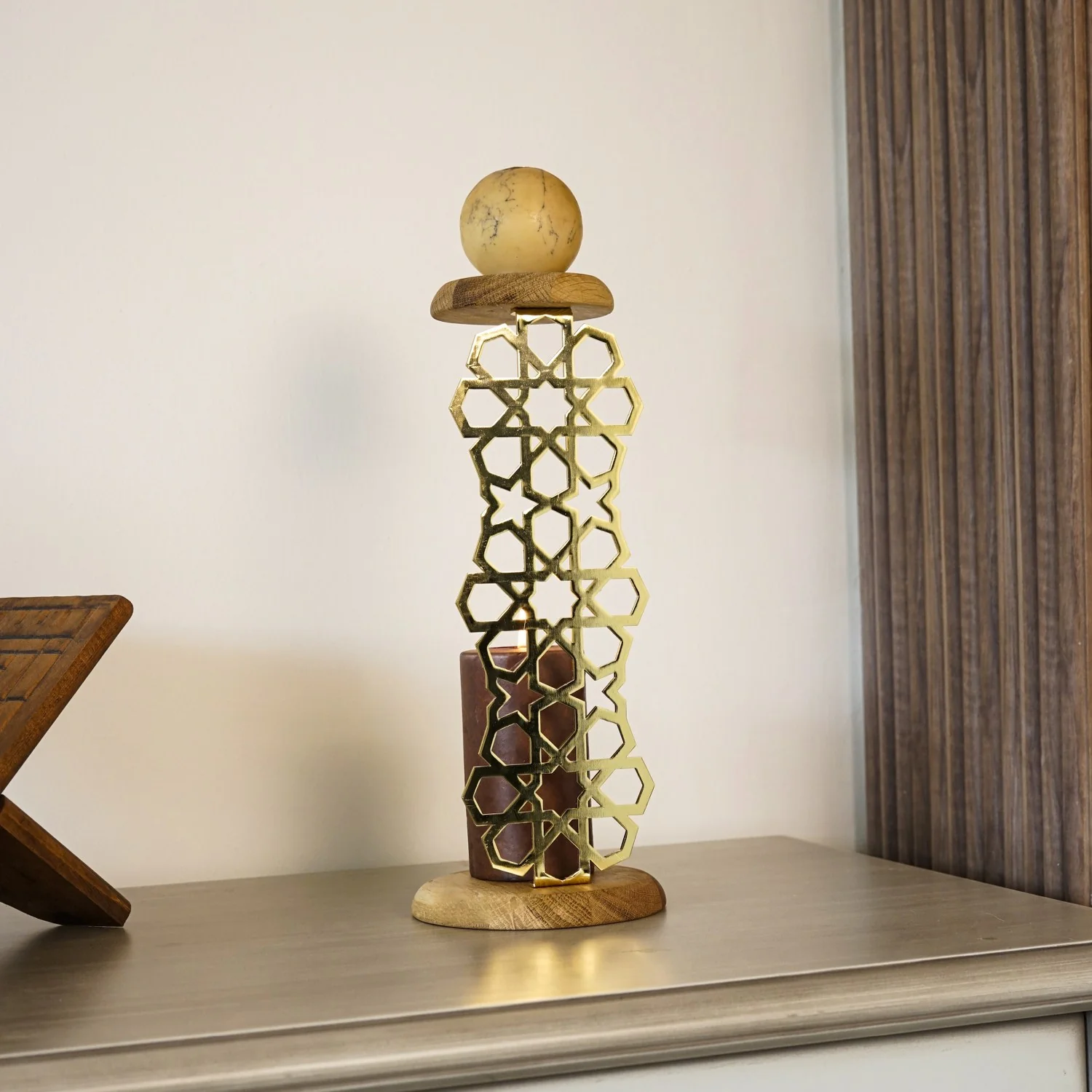 Metal Candleholder Islamic Table Decor - Geometric Design Muslim Gift - Image 13