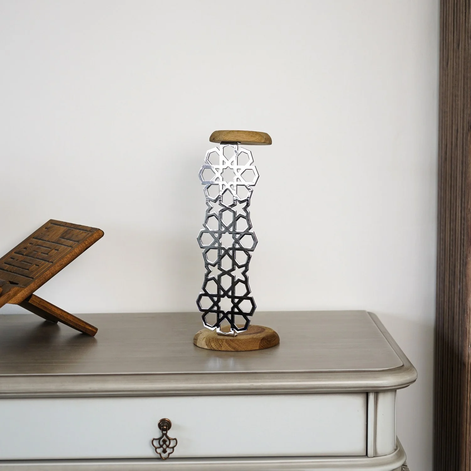 Metal Candleholder Islamic Table Decor - Geometric Design Muslim Gift - Image 17