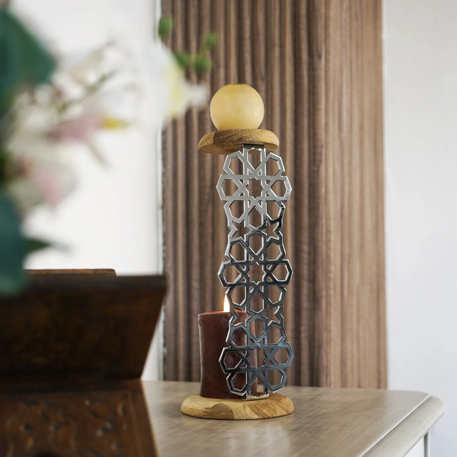 Metal Candleholder Islamic Table Decor - Geometric Design Muslim Gift - Image 18