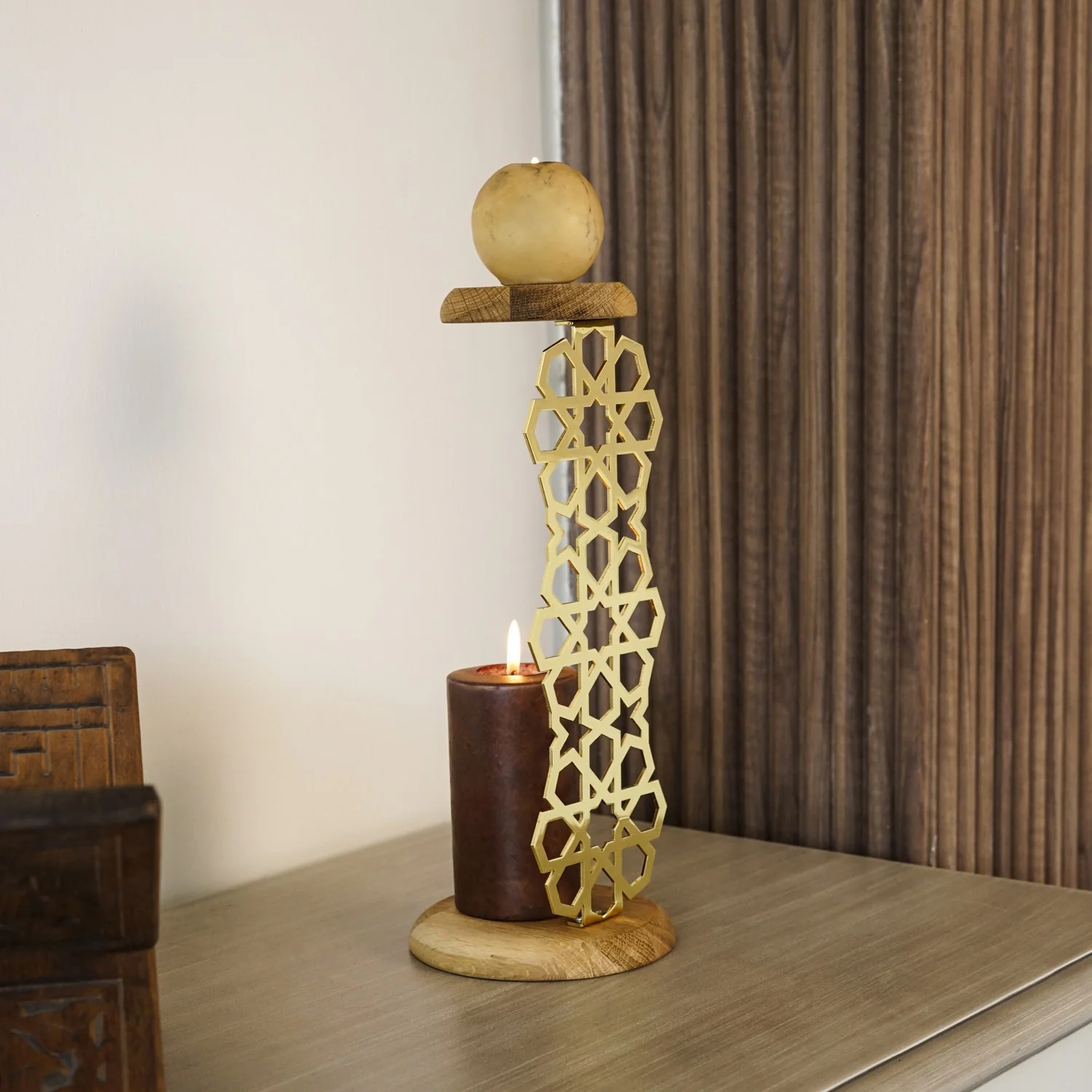 Metal Candleholder Islamic Table Decor - Geometric Design Muslim Gift - Image 7