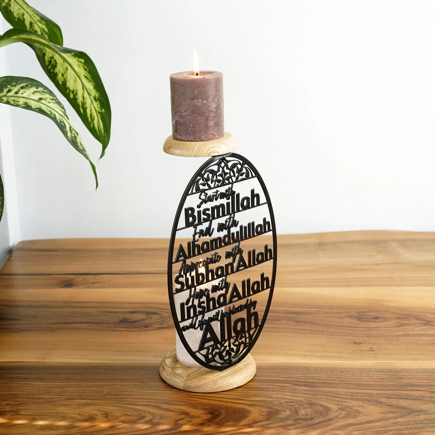 Islamic Candleholder | 4 Powerful Dhikr in Islam - Dining Table Decor for Muslims - Image 32