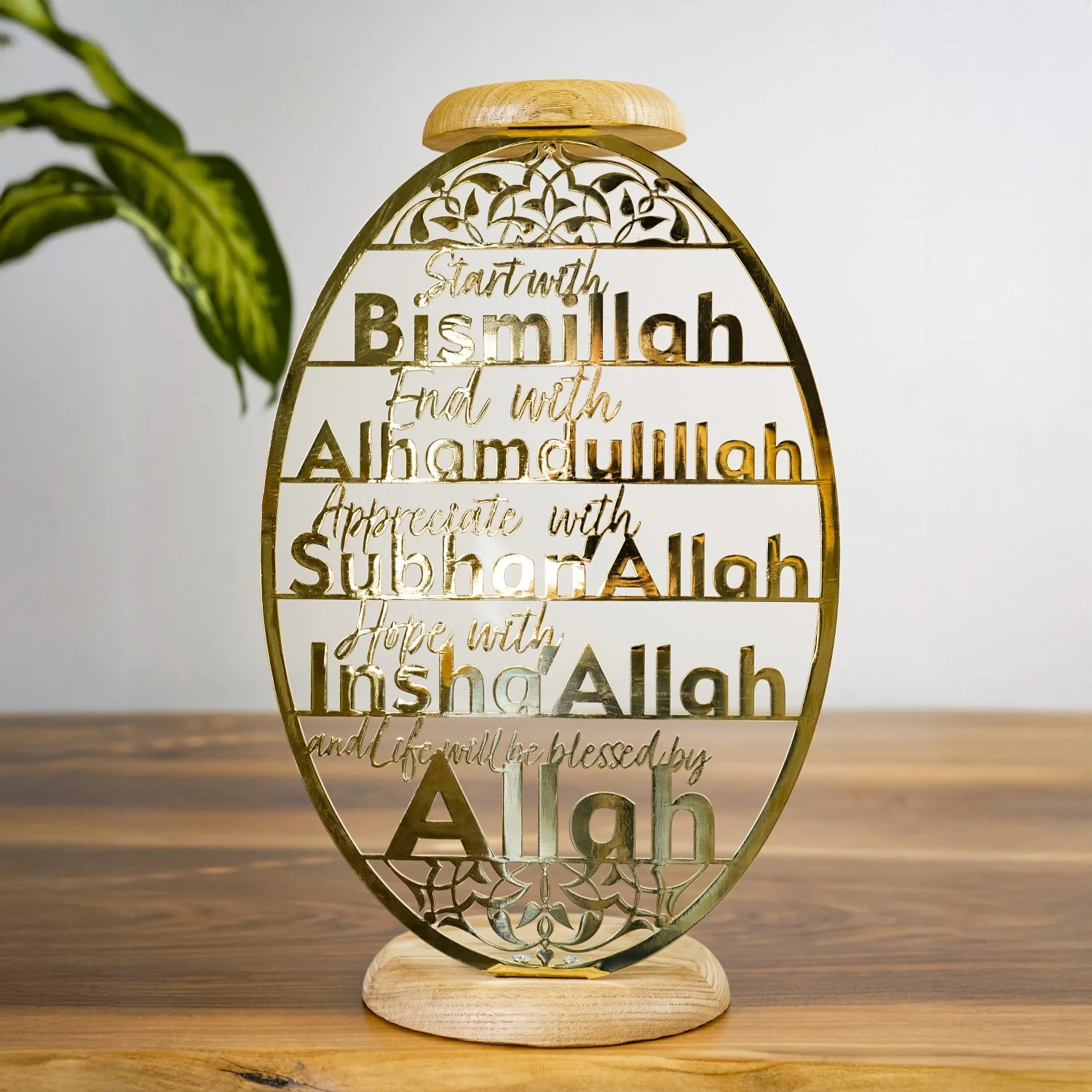 Islamic Candleholder | 4 Powerful Dhikr in Islam - Dining Table Decor for Muslims - Image 5