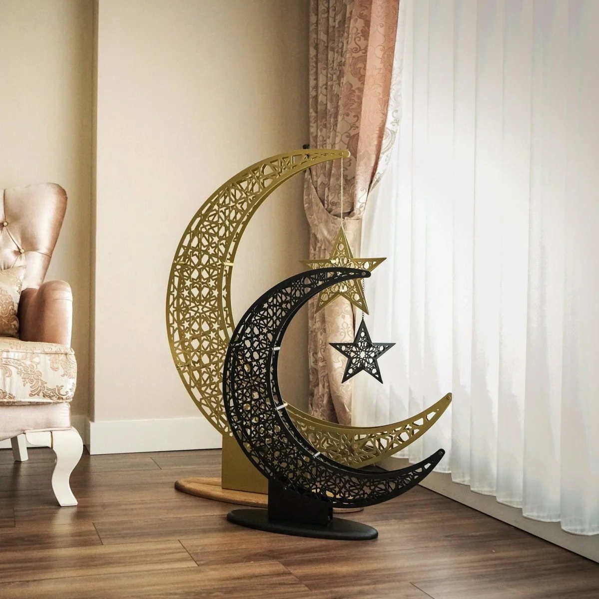 Crescent Moon & Star Ramadan Decor - Metal Islamic Home Decoration - Image 10